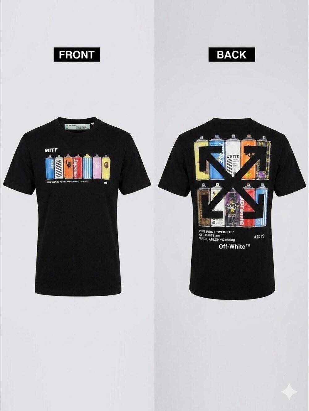 🎨Brand new with tags Off-White Virgil Abloh 2013 Spray Can Tee XL Fits M 34-4🎨